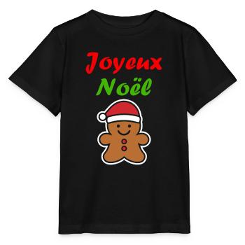 Joyeux noel pain d'épice - T-shirt bio MINI CREATOR Stanley/Stella Enfant - noir - Devant - Mikhail (115cm)