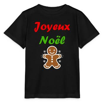 Joyeux noel pain d'épice - T-shirt bio MINI CREATOR Stanley/Stella Enfant - noir - Devant - Mikhail (115cm)