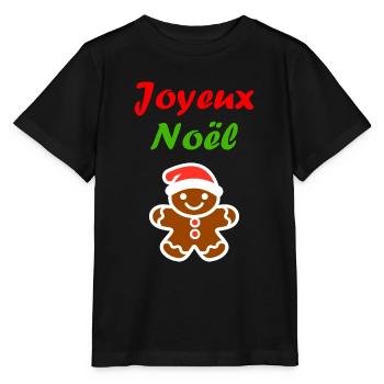 Joyeux noel pain d'épice - T-shirt bio MINI CREATOR Stanley/Stella Enfant - noir - Devant - Mikhail (115cm)