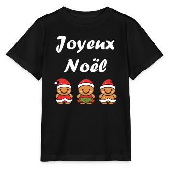 Joyeux noel pain d'épice - T-shirt bio MINI CREATOR Stanley/Stella Enfant - noir - Devant - Mikhail (115cm)