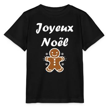Joyeux noel pain d'épice - T-shirt bio MINI CREATOR Stanley/Stella Enfant - noir - Devant - Mikhail (115cm)