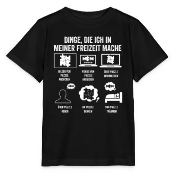 Puzzlefan Puzzler Puzzleteile Puzzle - Stanley/Stella Kinder T-Shirt MINI CREATOR  - Schwarz - Vorne - Mikhail (115cm)