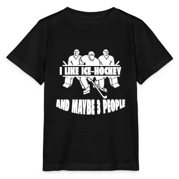 Joueur de hockey sur glace Fan de hockey Équipe de hockey sur glace Hockey sur glace - T-shirt bio MINI CREATOR Stanley/Stella Enfant - noir - Devant - Mikhail (115cm)
