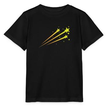 shooting stars, night sky, astronomy - Stanley/Stella MINI CREATOR Kids’ T-Shirt - black - Front - Mikhail (115cm)