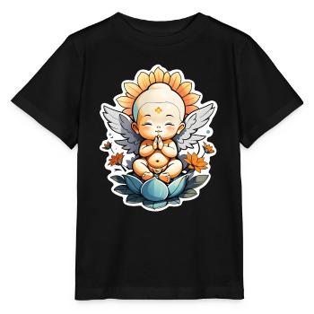 bébé Bouddha - meditation yoga relaxation - T-shirt bio MINI CREATOR Stanley/Stella Enfant - noir - Devant - Mikhail (115cm)