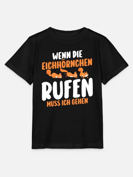 Eichhörnchen - Stanley/Stella Kinder T-Shirt MINI CREATOR  - Schwarz