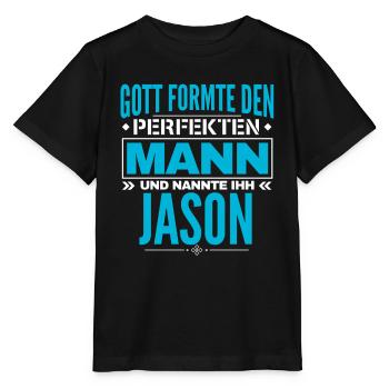 Jason Name Design - Stanley/Stella Kinder T-Shirt MINI CREATOR  - Schwarz - Vorne - Mikhail (115cm)