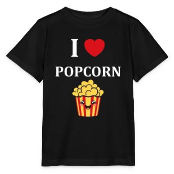 i love popcorn - T-shirt bio MINI CREATOR Stanley/Stella Enfant - noir - Devant - Mikhail (115cm)