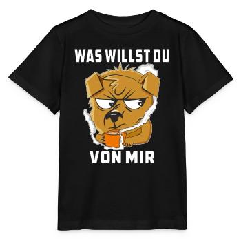 WAS WILLST DU VON MIR - Stanley/Stella Kinder T-Shirt MINI CREATOR  - Schwarz - Vorne - Mikhail (115cm)