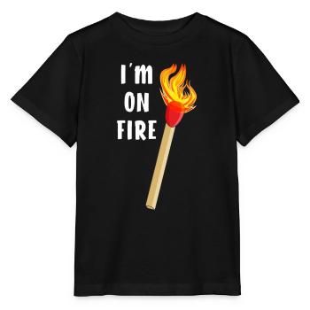 STREICHHOLZ I'M ON FIRE - Stanley/Stella Kinder T-Shirt MINI CREATOR  - Schwarz - Vorne - Mikhail (115cm)