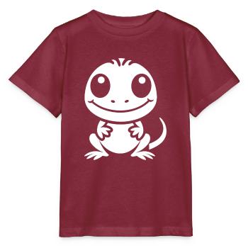 christmas reindeer cute funny smile with christmas - T-shirt bio MINI CREATOR Stanley/Stella Enfant - bordeaux - Devant - Kain (125cm)