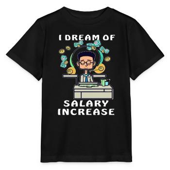 MEC JE RÊVE D’UNE AUGMENTATION DE SALAIRE - T-shirt bio MINI CREATOR Stanley/Stella Enfant - noir - Devant - Mikhail (115cm)