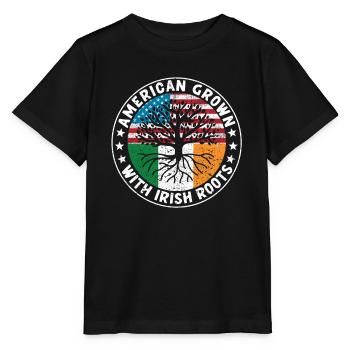Cultivé aux États-Unis avec des racines irlandaises Irlande - T-shirt bio MINI CREATOR Stanley/Stella Enfant - noir - Devant - Mikhail (115cm)