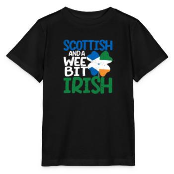 Des racines écossaises et un peu irlandaises - T-shirt bio MINI CREATOR Stanley/Stella Enfant - noir - Devant - Mikhail (115cm)