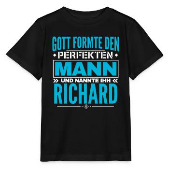 Richard Name Design - Stanley/Stella Kinder T-Shirt MINI CREATOR  - Schwarz - Vorne - Mikhail (115cm)