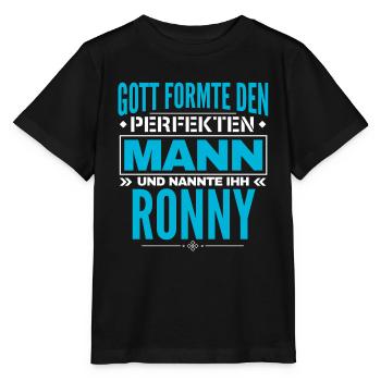 Ronny Name Design - Stanley/Stella Kinder T-Shirt MINI CREATOR  - Schwarz - Vorne - Mikhail (115cm)