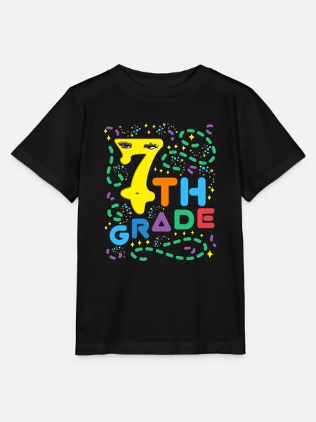 Gelbe Sieben - 7th Grade - Stanley/Stella Kinder T-Shirt MINI CREATOR  - Schwarz