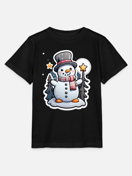 Schneemann - Stanley/Stella Kinder T-Shirt MINI CREATOR  - Schwarz