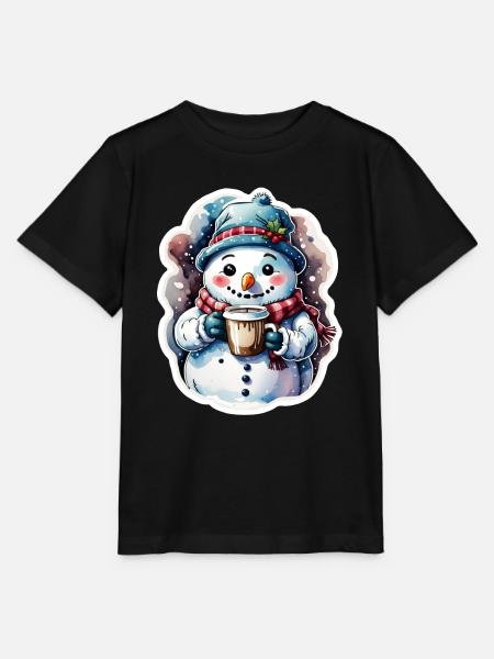 Schneemann - Stanley/Stella Kinder T-Shirt MINI CREATOR - Schwarz