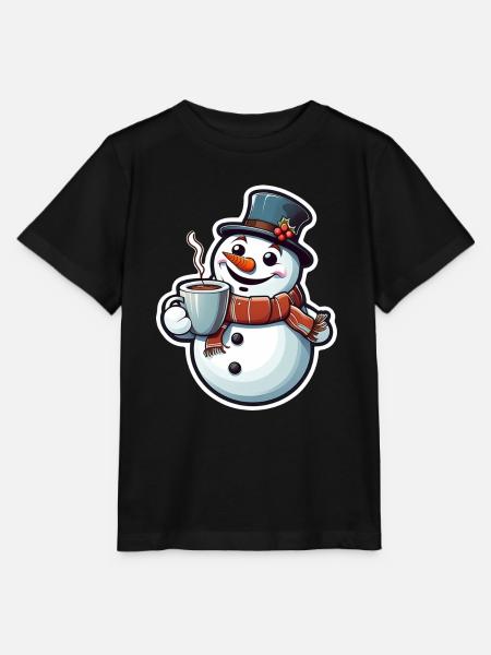 Schneemann - Stanley/Stella Kinder T-Shirt MINI CREATOR  - Schwarz