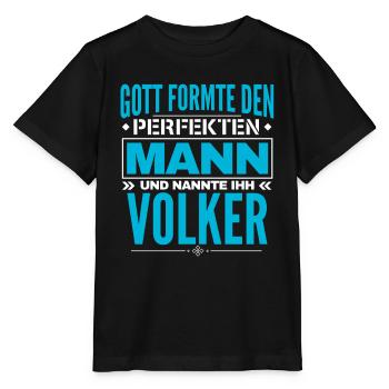 Volker Name Design - Stanley/Stella Kinder T-Shirt MINI CREATOR  - Schwarz - Vorne - Mikhail (115cm)
