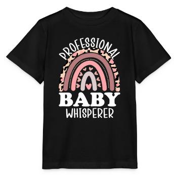 Professional Baby Whisperer Childbirth Maternity - Stanley/Stella MINI CREATOR Kids’ T-Shirt - black - Front - Mikhail (115cm)