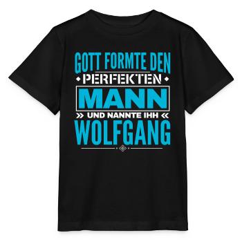 Wolfgang Name Design - Stanley/Stella Kinder T-Shirt MINI CREATOR  - Schwarz - Vorne - Mikhail (115cm)