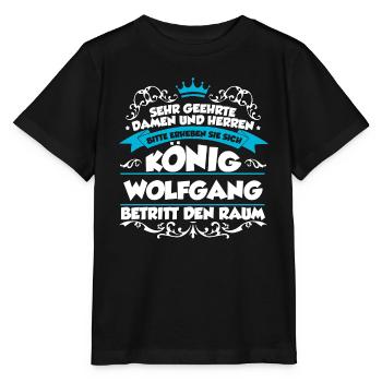 Wolfgang Name Design - Stanley/Stella Kinder T-Shirt MINI CREATOR  - Schwarz - Vorne - Mikhail (115cm)