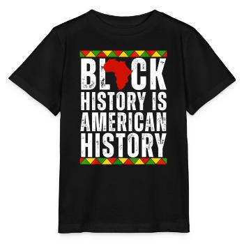 Schwarze Geschichte ist afroamerikanische Geschichte afrozentrisch - Stanley/Stella Kinder T-Shirt MINI CREATOR  - Schwarz - Vorne - Mikhail (115cm)