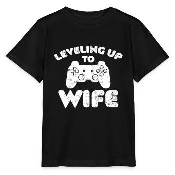 Promu au rang de joueur de femme au niveau supérieur au rang d’épouse - T-shirt bio MINI CREATOR Stanley/Stella Enfant - noir - Devant - Mikhail (115cm)