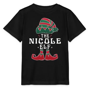 Nicole Elf famille Matching Groupe Noël maman - T-shirt bio MINI CREATOR Stanley/Stella Enfant - noir - Devant - Mikhail (115cm)
