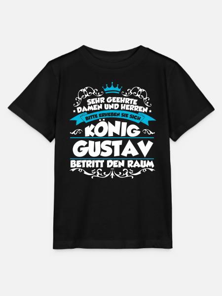 Gustav Name Design - Stanley/Stella Kinder T-Shirt MINI CREATOR - Schwarz