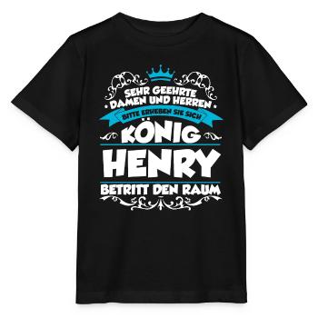 Henry Name Design - Stanley/Stella Kinder T-Shirt MINI CREATOR  - Schwarz - Vorne - Mikhail (115cm)
