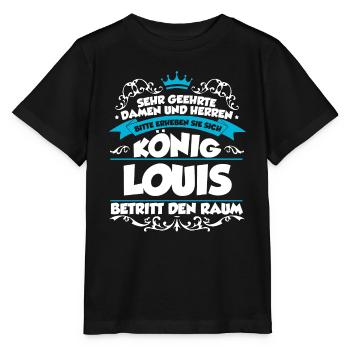 Louis Name Design - Stanley/Stella Kinder T-Shirt MINI CREATOR  - Schwarz - Vorne - Mikhail (115cm)