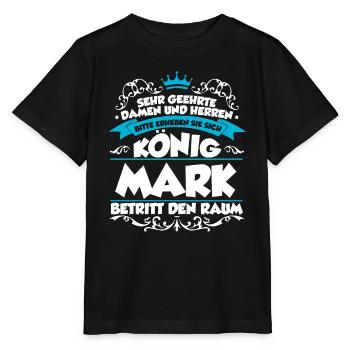 Mark Name Design - Stanley/Stella Kinder T-Shirt MINI CREATOR  - Schwarz - Vorne - Mikhail (115cm)