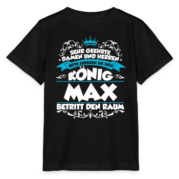 Max Name Design - Stanley/Stella Kinder T-Shirt MINI CREATOR  - Schwarz - Vorne - Mikhail (115cm)