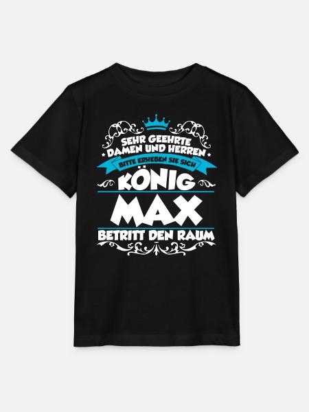 Max Name Design - Stanley/Stella Kinder T-Shirt MINI CREATOR  - Schwarz
