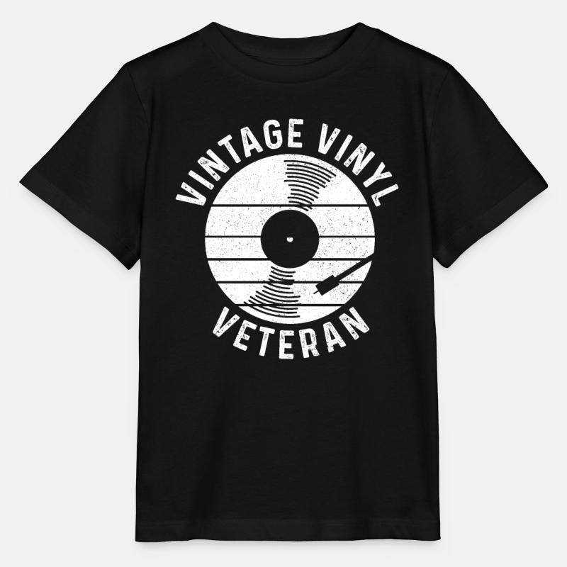 Disque vinyle collection DJ cadeau - T-shirt bio MINI CREATOR Stanley/Stella Enfant - noir