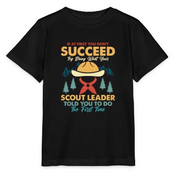 Le point de vue d’un chef scout : le succès à répétition - T-shirt bio MINI CREATOR Stanley/Stella Enfant - noir - Devant - Mikhail (115cm)