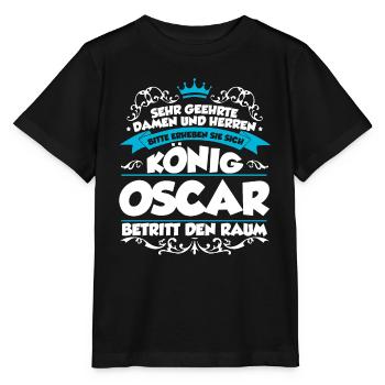 Oscar Name Design - Stanley/Stella Kinder T-Shirt MINI CREATOR  - Schwarz - Vorne - Mikhail (115cm)