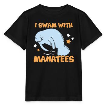 Ich Schwamm Mit Seekühen Wassertiere Seekühe - Stanley/Stella Kinder T-Shirt MINI CREATOR  - Schwarz - Vorne - Mikhail (115cm)