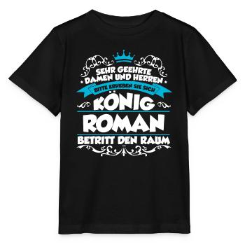 Roman Name Design - Stanley/Stella Kinder T-Shirt MINI CREATOR  - Schwarz - Vorne - Mikhail (115cm)