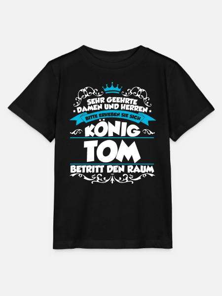 Tom Name Design - Stanley/Stella Kinder T-Shirt MINI CREATOR - Schwarz
