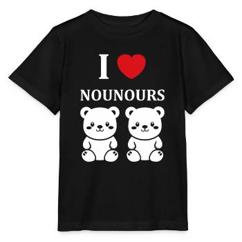 Ours en peluche petit nounours - T-shirt bio MINI CREATOR Stanley/Stella Enfant - noir - Devant - Mikhail (115cm)