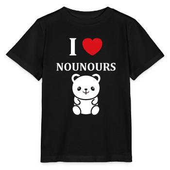 Ours en peluche petit nounours - T-shirt bio MINI CREATOR Stanley/Stella Enfant - noir - Devant - Mikhail (115cm)