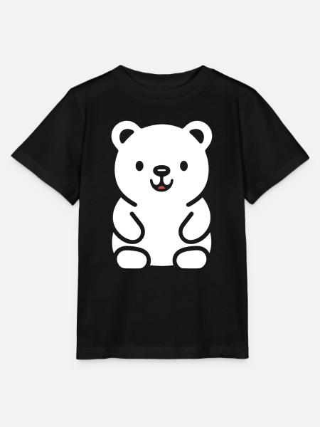 Kleiner Teddybär Teddybär - Stanley/Stella Kinder T-Shirt MINI CREATOR - Schwarz
