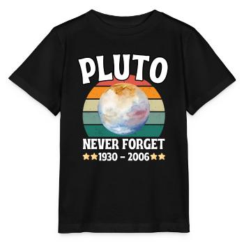 Pluto Planet ewiges Gedächtnis 1930-2006 - Stanley/Stella Kinder T-Shirt MINI CREATOR  - Schwarz - Vorne - Mikhail (115cm)