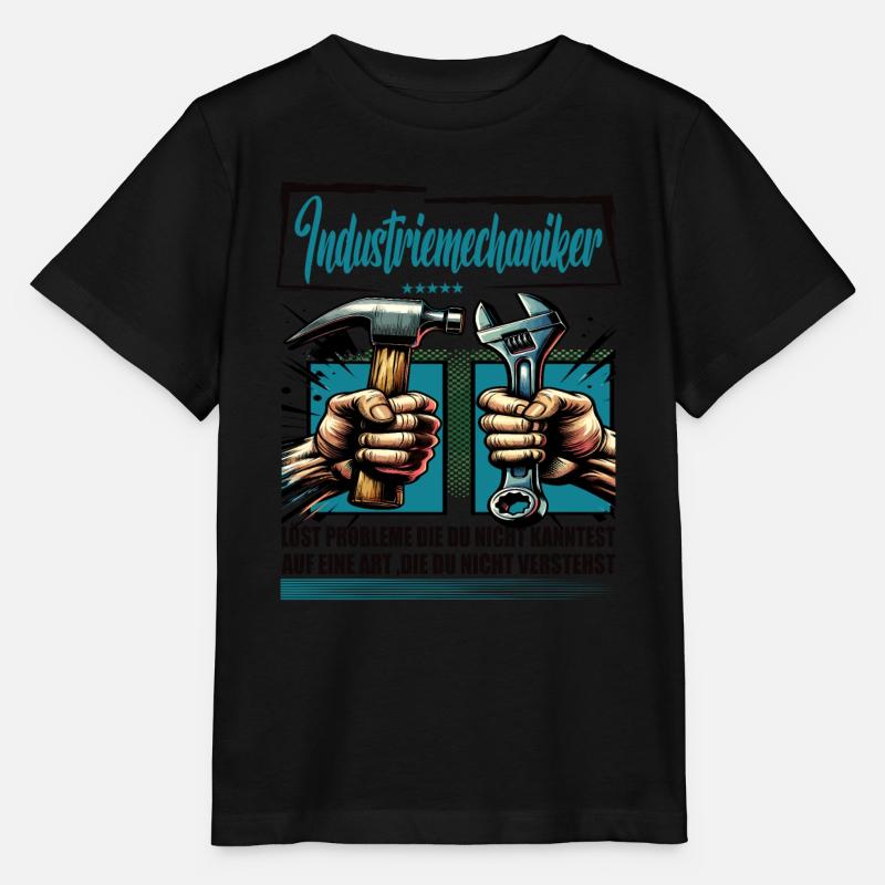 Industriemechaniker Beruf mit lustigen Spruch - Stanley/Stella Kinder T-Shirt MINI CREATOR  - Schwarz