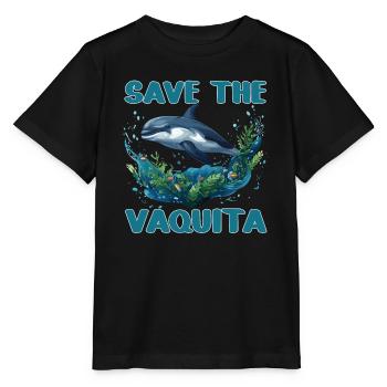 Save the Vaquita Porpoise Cochito - Stanley/Stella MINI CREATOR Kids’ T-Shirt - black - Front - Mikhail (115cm)