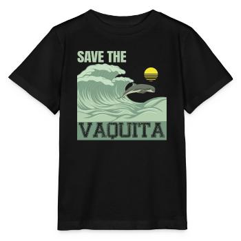 Save the Vaquita Porpoise Cochito - Stanley/Stella MINI CREATOR Kids’ T-Shirt - black - Front - Mikhail (115cm)